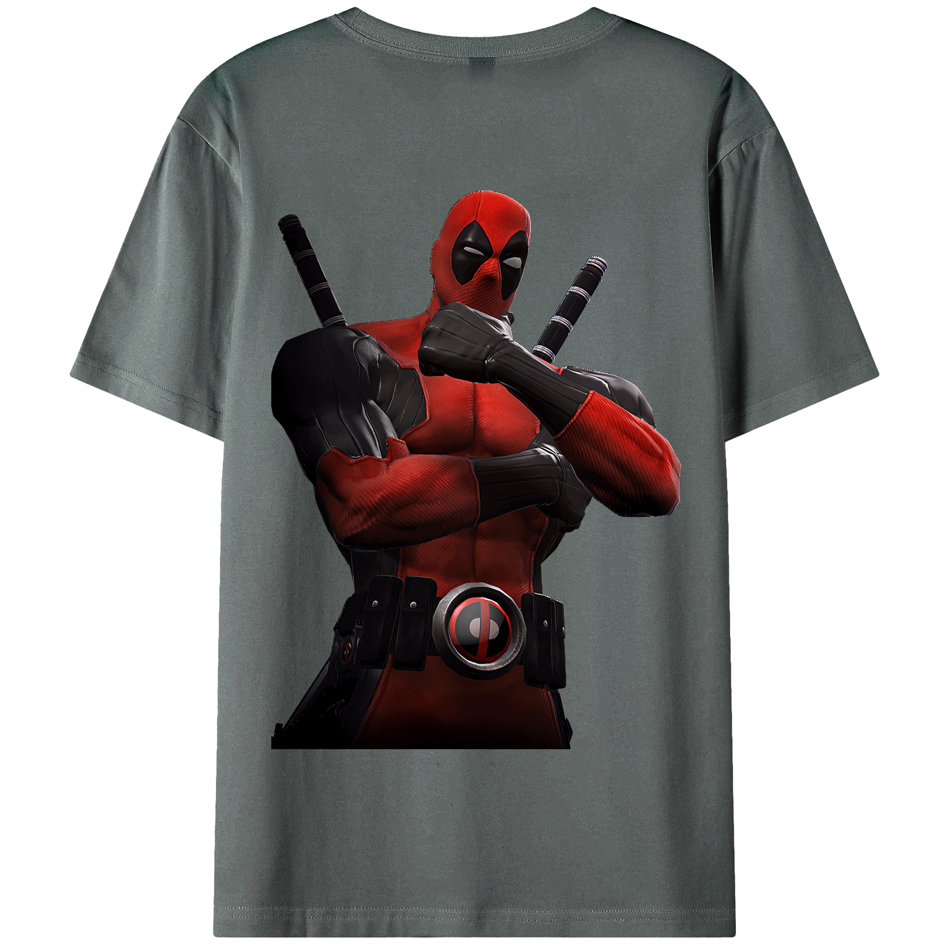 （画像用） Deadpool デッドプール 綿100％半袖Tシャツ（背面プリント）